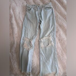Free People distressed Maggie Mid Rise jean